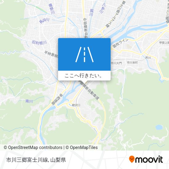 市川三郷富士川線地図