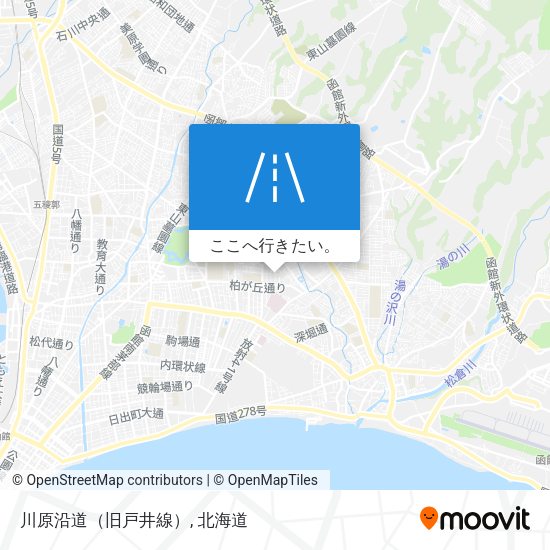 川原沿道（旧戸井線）地図