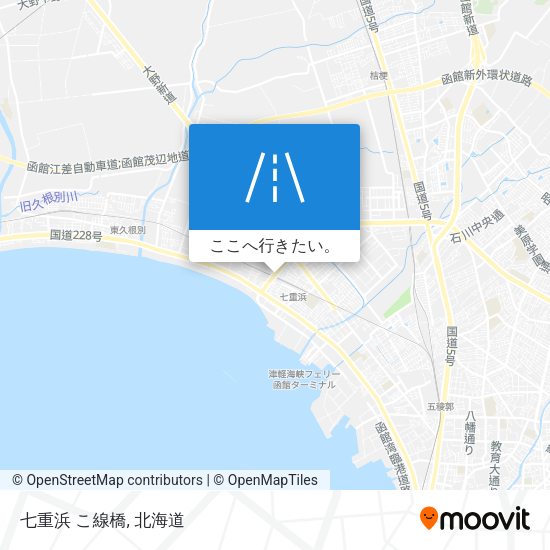 七重浜 こ線橋地図