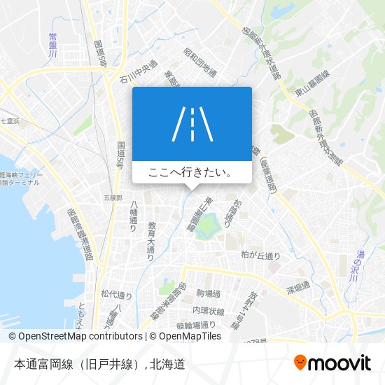 本通富岡線（旧戸井線）地図