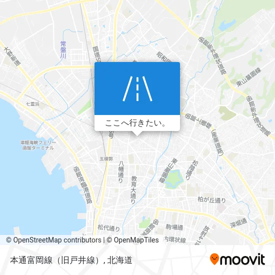 本通富岡線（旧戸井線）地図
