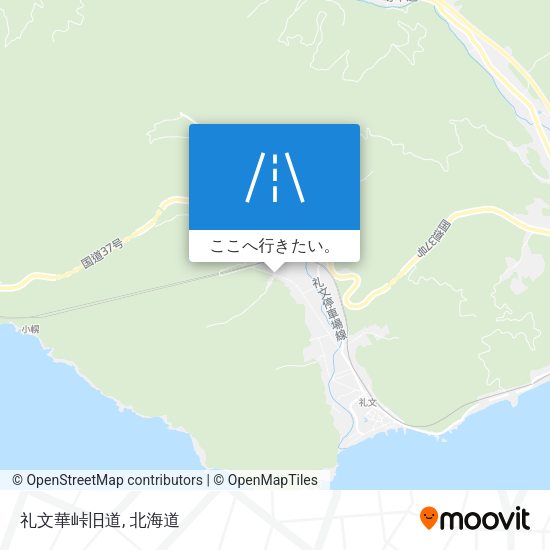 礼文華峠旧道地図