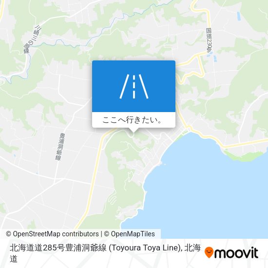 北海道道285号豊浦洞爺線 (Toyoura Toya Line)地図