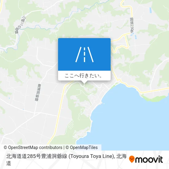 北海道道285号豊浦洞爺線 (Toyoura Toya Line)地図