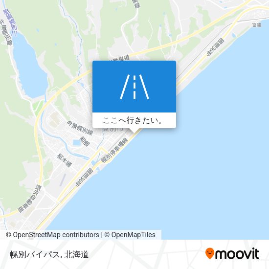 幌別バイパス地図