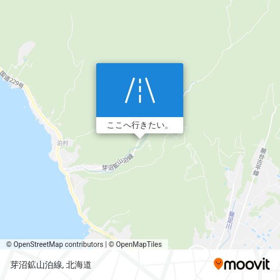 芽沼鉱山泊線地図