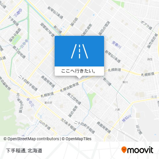 下手稲通地図