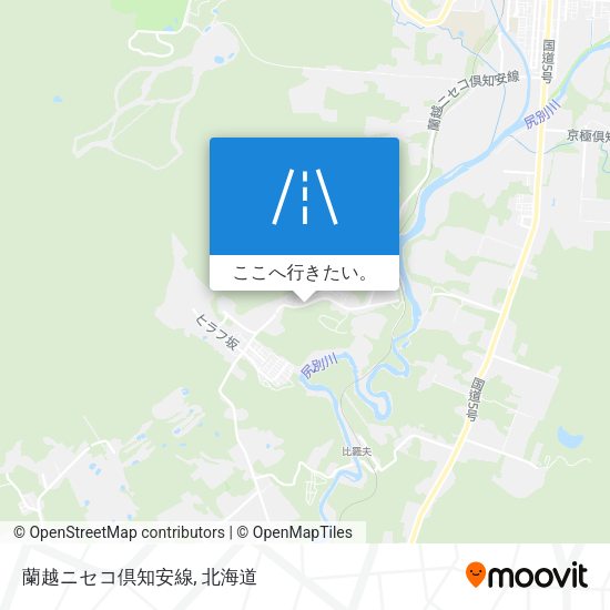 蘭越ニセコ倶知安線地図
