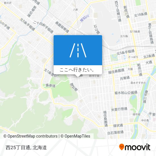 西25丁目通地図