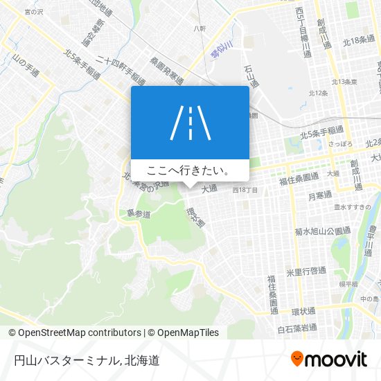 円山バスターミナル地図