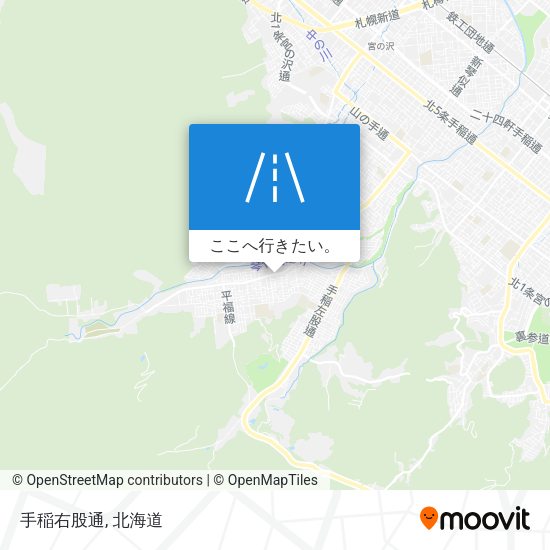 手稲右股通地図