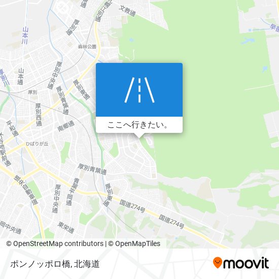 ポンノッポロ橋地図
