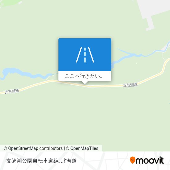 支笏湖公園自転車道線地図