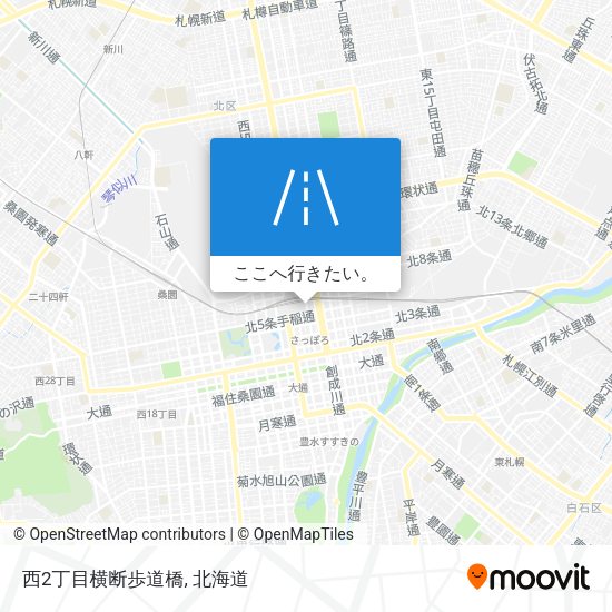 西2丁目横断歩道橋地図
