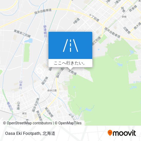 Oasa Eki Footpath地図