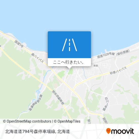 北海道道794号森停車場線地図