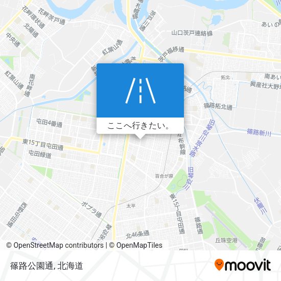 篠路公園通地図