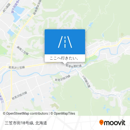 三笠市街18号線地図