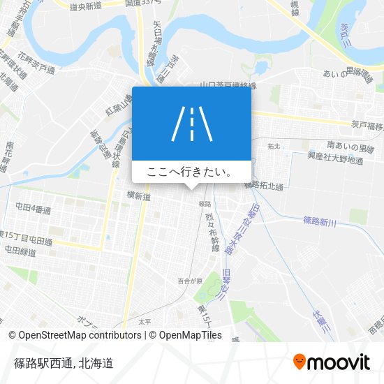 篠路駅西通地図