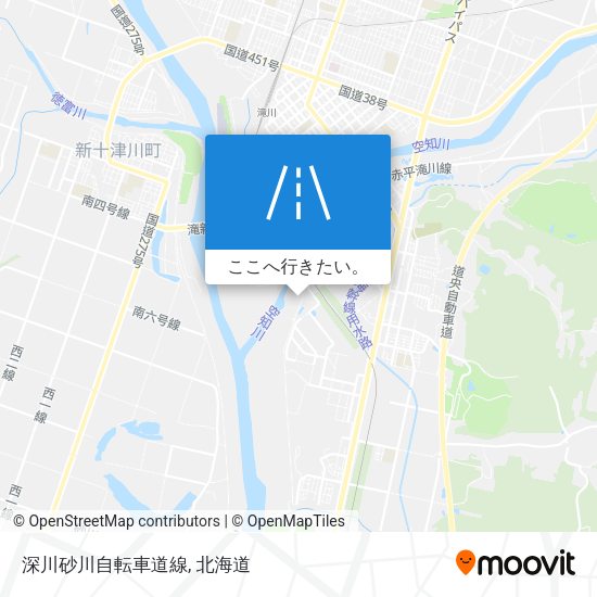 深川砂川自転車道線地図