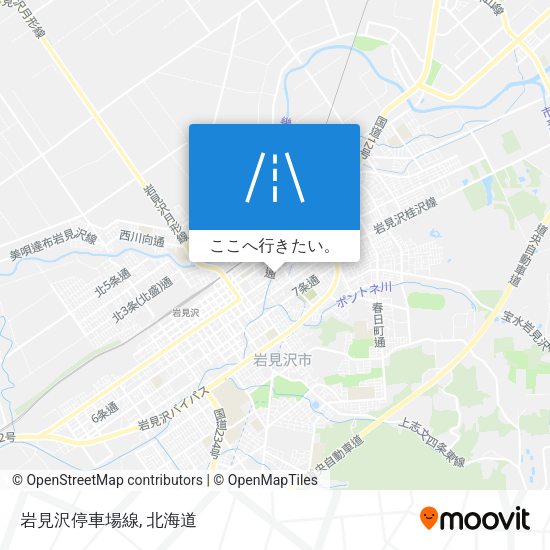 岩見沢停車場線地図