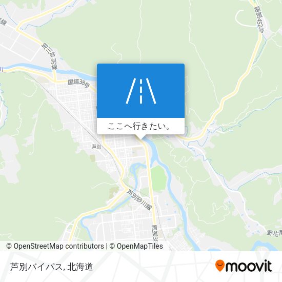 芦別バイパス地図