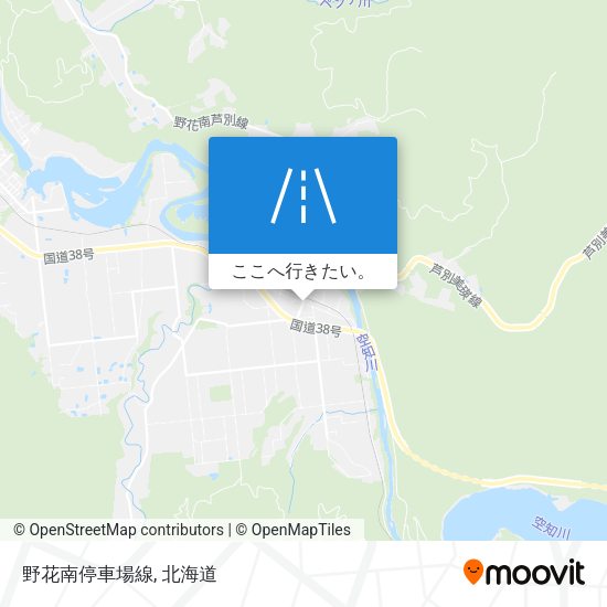 野花南停車場線地図