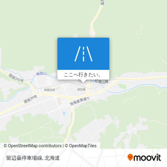 留辺蘂停車場線地図