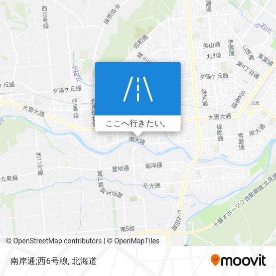 南岸通;西6号線地図