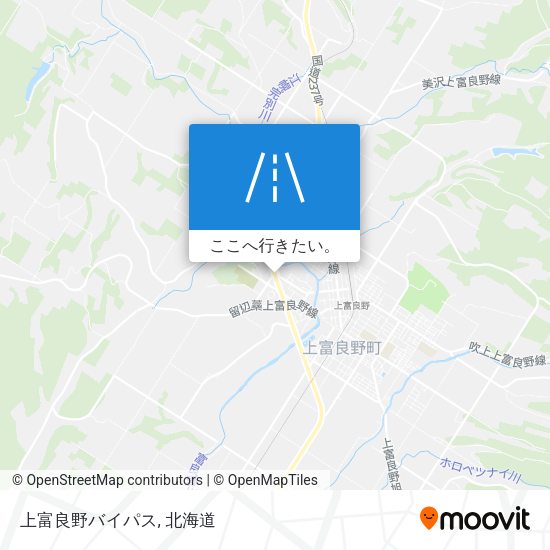 上富良野バイパス地図
