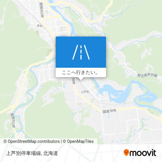 上芦別停車場線地図