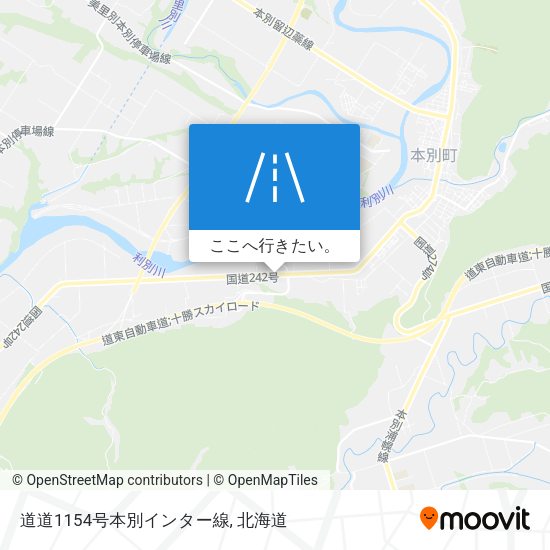 道道1154号本別インター線地図