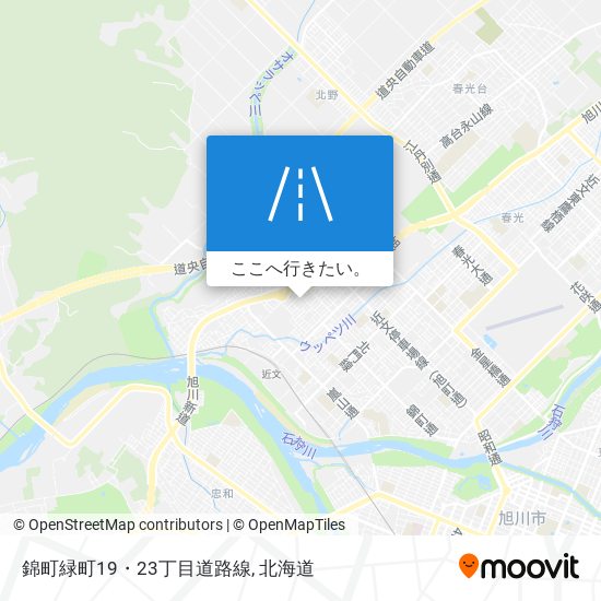 錦町緑町19・23丁目道路線地図