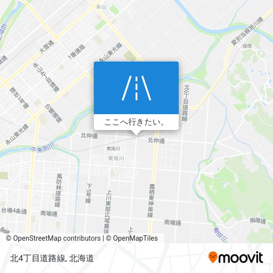北4丁目道路線地図