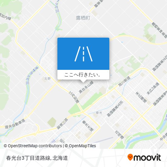 春光台3丁目道路線地図