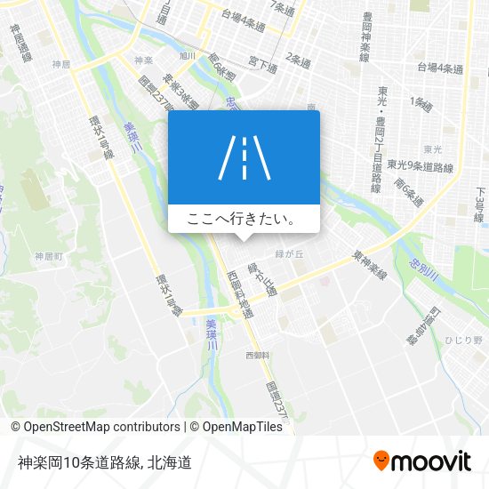 神楽岡10条道路線地図