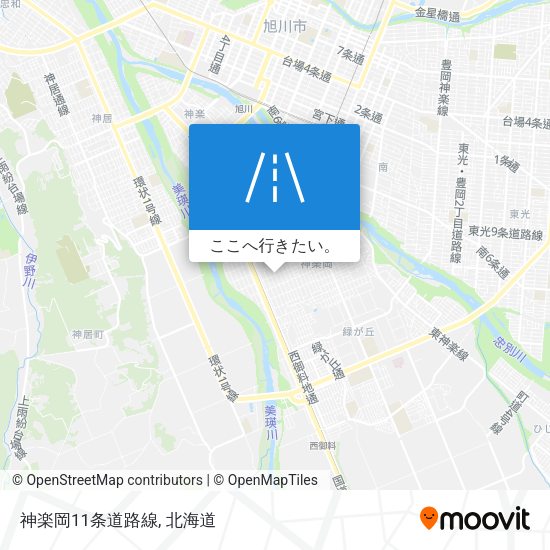 神楽岡11条道路線地図