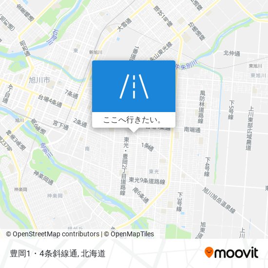 豊岡1・4条斜線通地図