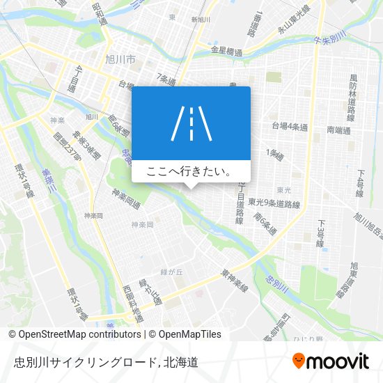 忠別川サイクリングロード地図