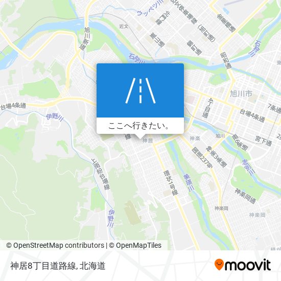 神居8丁目道路線地図