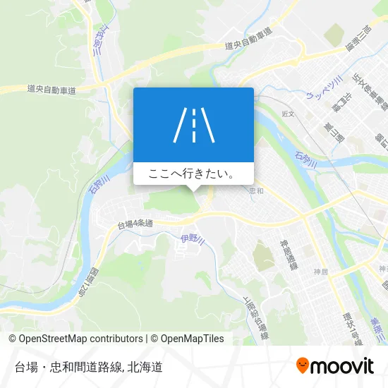 台場・忠和間道路線地図