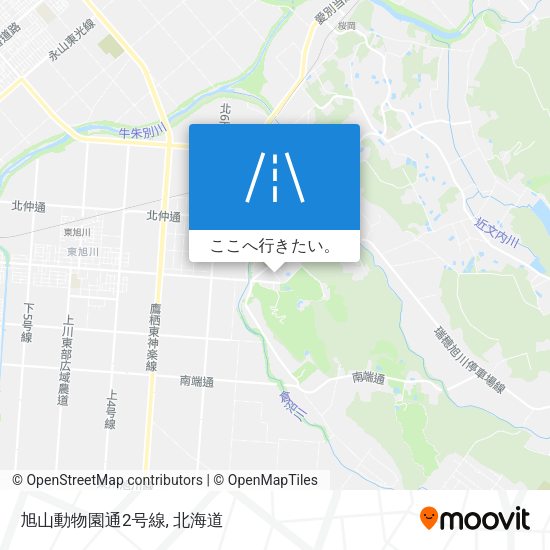 旭山動物園通2号線地図
