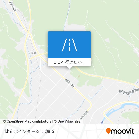 比布北インター線地図