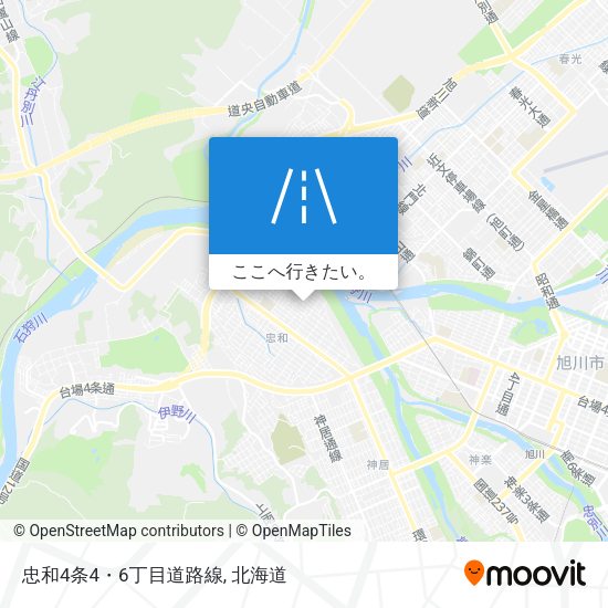 忠和4条4・6丁目道路線地図