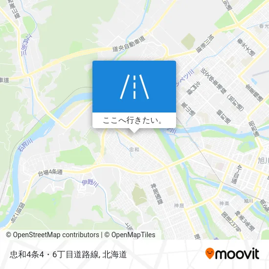 忠和4条4・6丁目道路線地図
