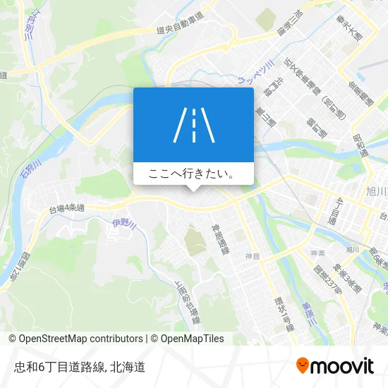 忠和6丁目道路線地図
