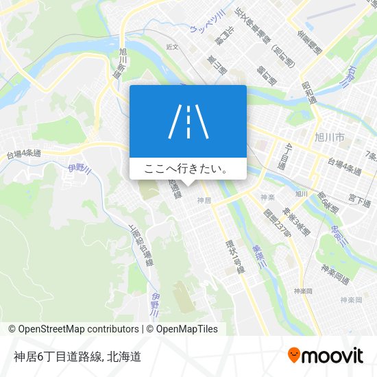 神居6丁目道路線地図
