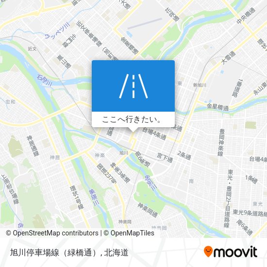 旭川停車場線（緑橋通）地図