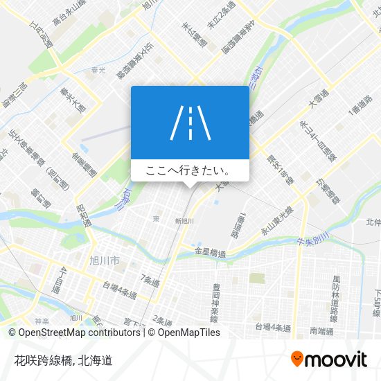 花咲跨線橋地図