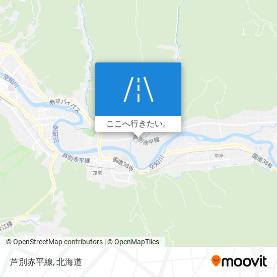 芦別赤平線地図